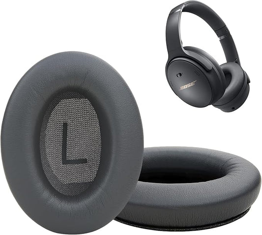 Upgraded Replacement Ear Pads for Bose QuietComfort 45 QC45 QC35 ii QC35 QC25 Headphones with Noise Isolation Memory Foam (Dark Grey)