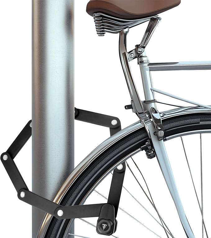Compact Folding Bike Lock Compact Lightweight High Security Anti-Theft Bicycle Lock 43.31in for Bikes or Scooters
