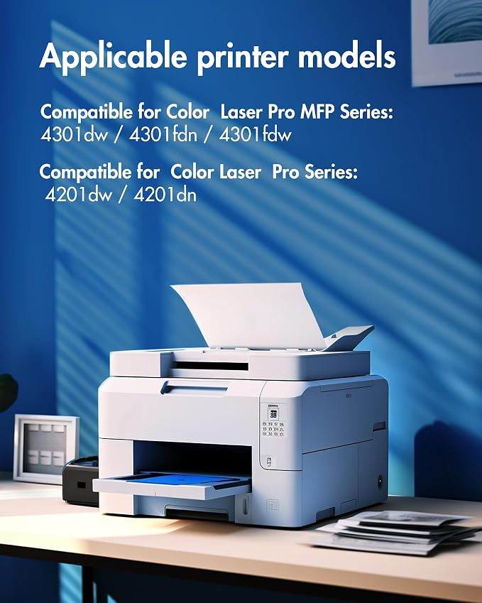 210X Toner Cartridges 4 Pack High Yield - 4301fdw Replacement for HP 210X HP 210A, Works for HP Color LaserJet Pro MFP 4301fdw 4301fdn 4201dw 4201dn 4301 4201 Printer | W2100X W2100A (with Chip)