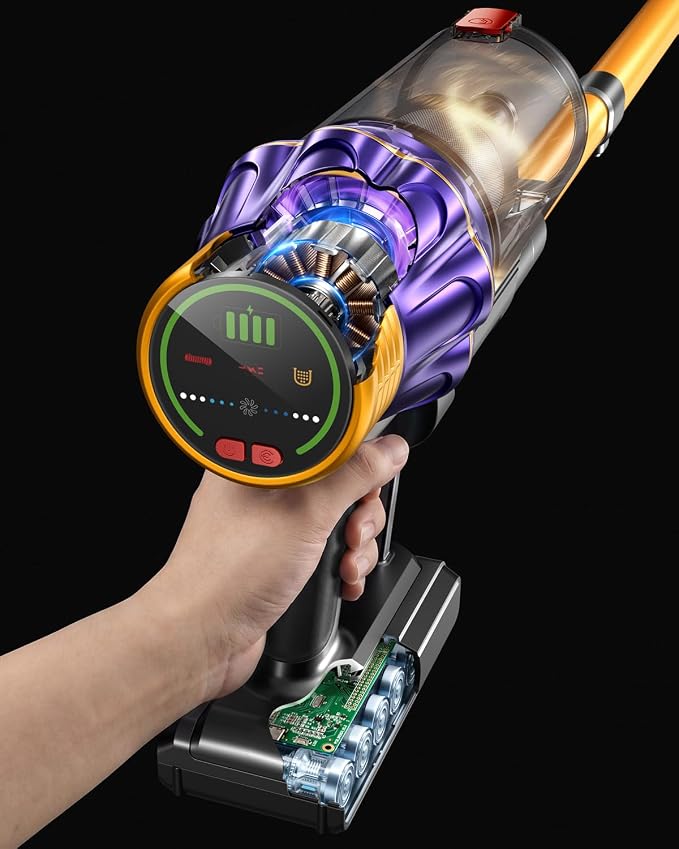Cordless Vacuum Cleaner, 650W/55KPA/70 Mins Vacuum Cleaners for Home with Self-Standing, Anti-Tangle Vacuum Cordless, Smart Display and 1.8L Cup Cordless Stick Vacuum Cleaner for Pet Hair/Carpets