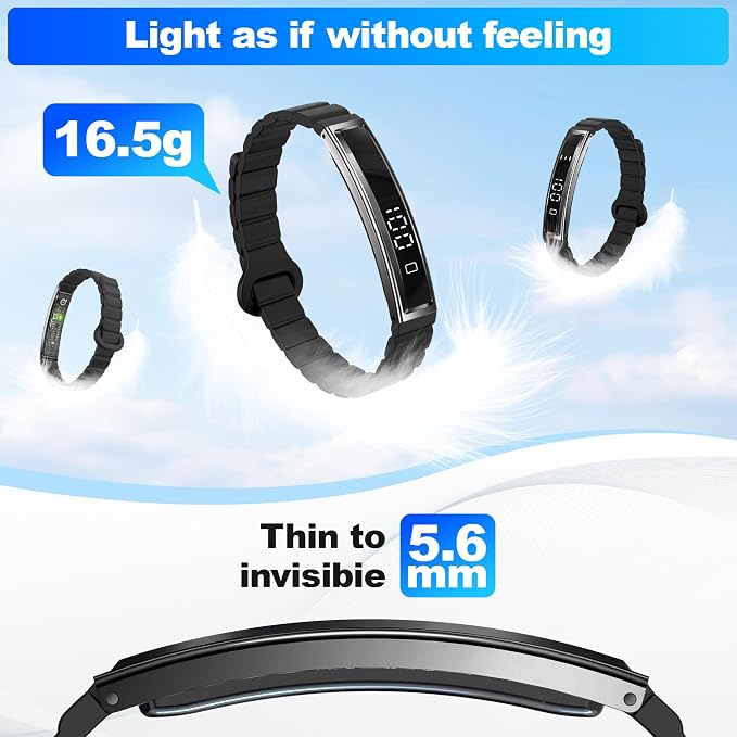 Smart Bracelet for Women Men, Health Activity Fitness Trackers, 24/7 Heart Rate & Sleep Tracker, HRV & Stress Monitor, Smart Wristband with 2 Bands for Calorie/Step Counter, Free APP for iOS & Android