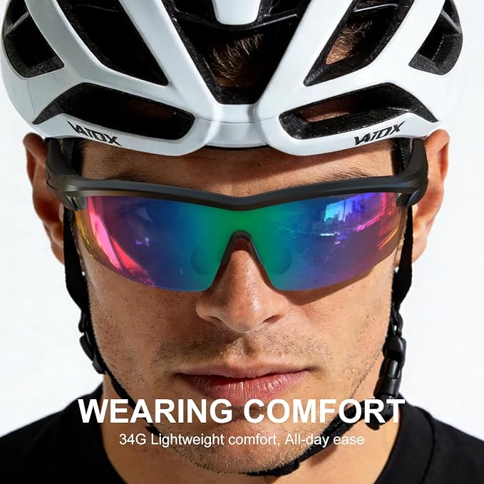 Bluetooth Audio Smart Glasses for Cycling Running Driving | Polarized Sports Sunglasses with Open-Ear Speakers, Hands-Free Calls, Voice Assistant, UV Protection, IPX5 Waterproof for Hiking Fishing