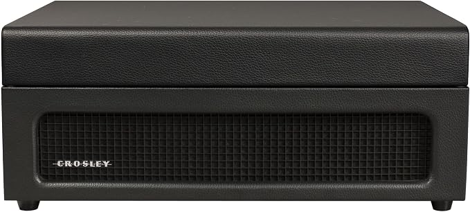 Crosley CR8017B-BK Voyager Vintage Portable Vinyl Record Player Turntable with Bluetooth in/Out and Built-in Speakers, Black