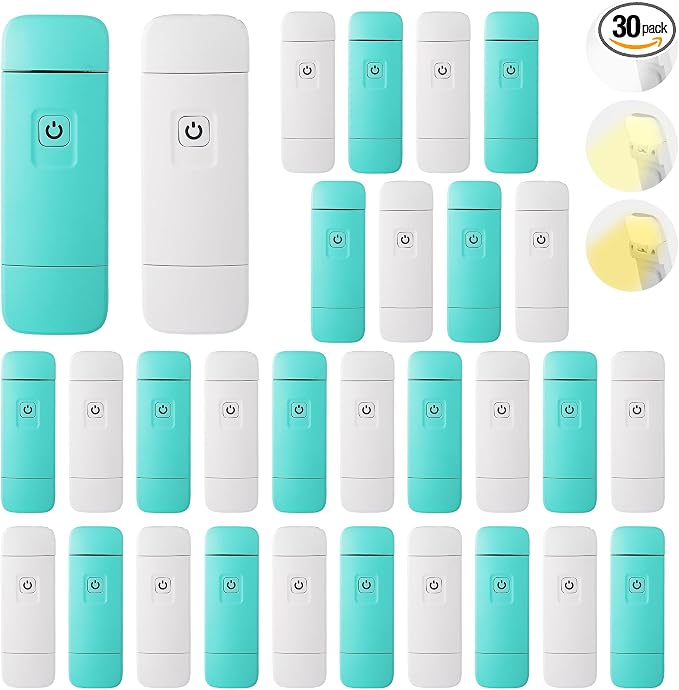 KunHe 30 Pack USB Rechargeable Book Lights Bulk for Reading at Night in Bed Reading Lights Bulk LED Reading Lights with Clip for Kids & Adults Bulk Christmas Gift for Man Woman Book Lovers