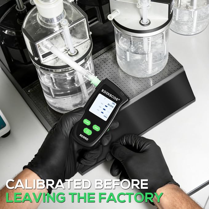 RDINSCOS Fuel Cell Breathalyzer with Active Pump Sampling Alcohol Tester | Rechargeable, Fast Accurate BAC Detector, Includes 5 Food-Grade Mouthpieces, Personal Safety Use