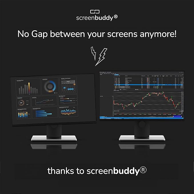 Set of 2, Magnetic Connection for Your Screens, Suitable for All Computer Monitors - Innovative Computer and Gaming Equipment