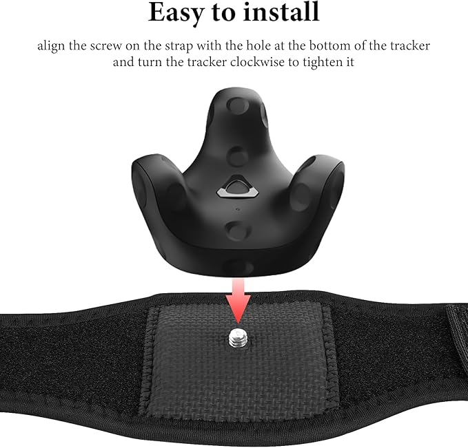 Geekria VR Tracker Waist Belt and Tracker Hand Strap Compatible with HTC Vive System Tracker Adjustable Belt and Hand Straps, Compatible with Waist and Full-Body Tracking in Virtual Reality