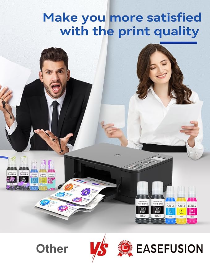 EaseFusion Replacement for Epson 502 Ink Refill Bottles Work with ET-2850 ET-3850 ET-4850 ET-15000 ET 2850 ET 3850 ET15000 ET4850 ET-2760 ET-3830 ET3843 ET-3760 ET2750 ET4750 3750 (5Packs-2BK,CMY)