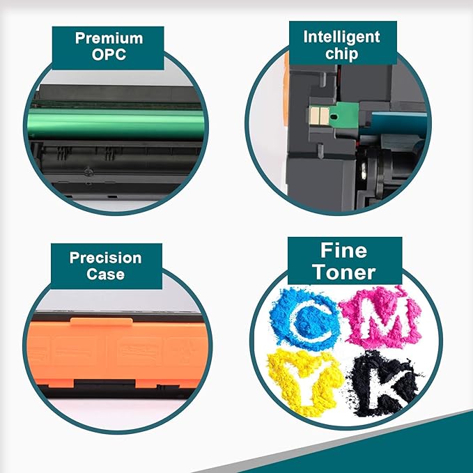 4 Pack Replacement for HP 131A 131X Toner Cartridges for LaserJet Pro 200 Color M251nw MFP M276nw M251n M276n Printer Ink CF210X CF211A CF212A CF213A (Black,Cyan, Magenta, Yellow)