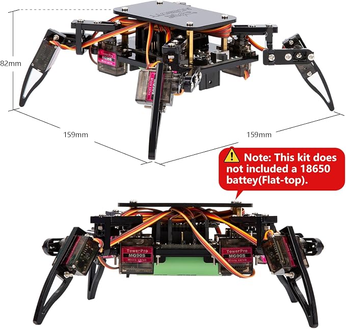 ACEBOTT STEM Robotics Science Kits for Adults, ESP8266 Spider Robot Building Kit, App Remote Control, Walking Crawling Fun Educational Toy for 12 + Year Old Boys, Girls, Teens, Adults Unique Gifts
