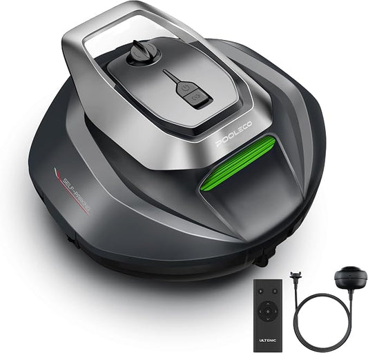 Cordless Robotic Pool Cleaner with Remote Control, Pool Vacuum for Above & In-Ground Pool with 90 Mins Runtime, Self-Parking,Fast Charging (Kelly Green)