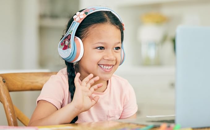 Disney Moana 2 Bluetooth Headphones for Kids Wireless Headphones for School | Volume Reduced and Built-in Microphone
