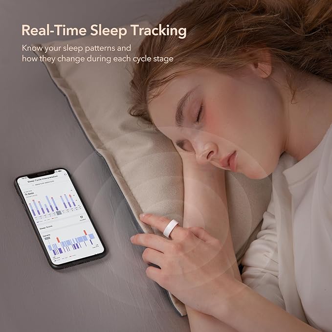 femometer Ring Gen1 for Fertility and Ovulation Tracking - Size First Sizing Kit - App Auto-Sync - Period & BBT Tracker - Sleep Analysis for Women - Rechargeable & Waterproof Size7
