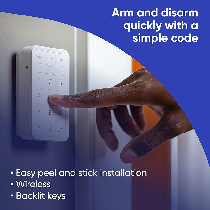 Wyze Home Security System Wireless Keypad,White
