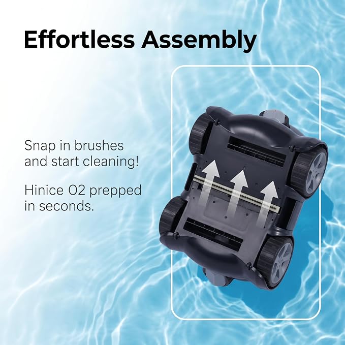 Cordless Robotic Pool Cleaner,Automatic Pool Vacuum Robot for In-Ground/Above Ground Pools,150 Min Runtime, IPX8 Waterproof, 2200 Sq Ft Coverage (Grey)