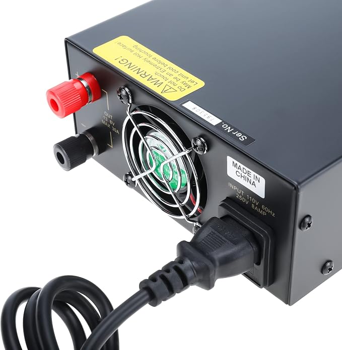 13.8V 30A DC Power Supply, Analog Regulated Bench Power Converter with Car Cigarette Lighter Socket & Noise Offset, AC to DC Converter for HAM Radio, CB Radio, Lab & Hobby Use