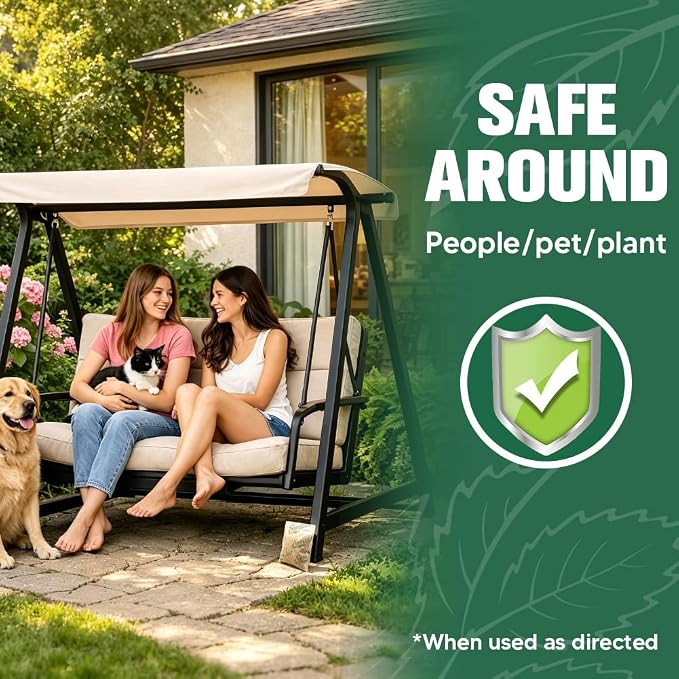 Mosquito Repellent Outdoor Patio, Backyard Mosquito Repellents, Mosquito Deterrent Indoor for Home, Mosquito Control for Door, Keep Mosquito Away from Garage, Last up to 2 Months-8 Pouches