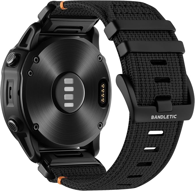 Bandletic Compatible with Garmin Fenix 8 51mm 7X 6X 5X Watch Band - 26mm Quick Fit Rugged Nylon Strap for Fenix 7X 6X Pro/5X Plus/3/3 HR/Instinct 2X Solar 3 50mm /Enduro/Quatix 6X 7X/Tactix/Epix Pro 2