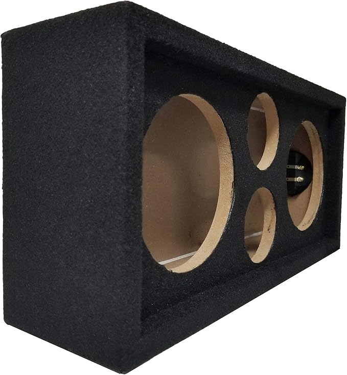 Bass Rockers Chuchero Outdoor Stereo Subwoofer Car Speaker Box - Pod - Enclosure Box Carpeted MDF fits 6" Midrange/Speakers - 1” inch Sub Box