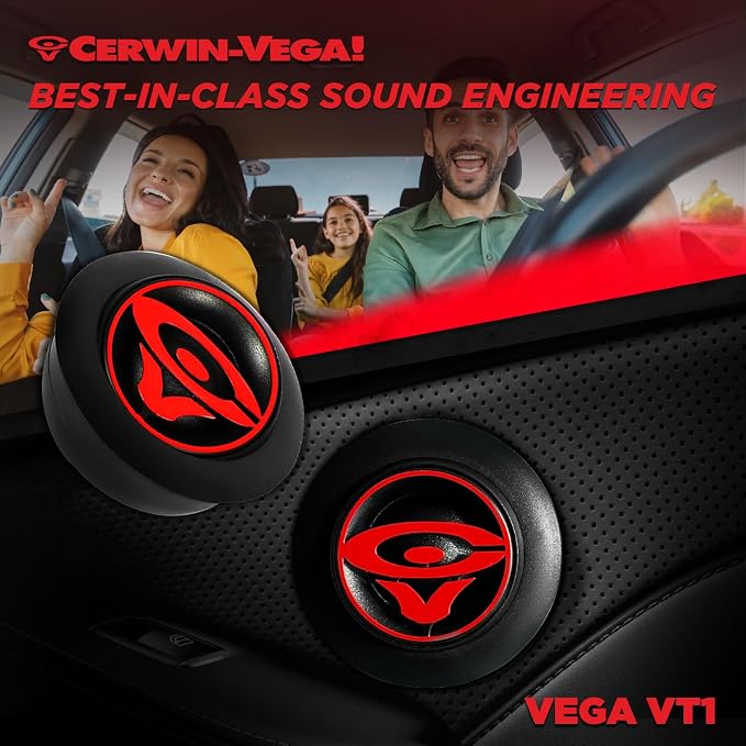 CERWIN-VEGA! VT1 1" Vega 180 Watts 4 Ohm Silk Dome Tweeters (Pair)