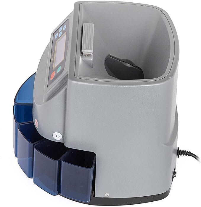 Electronic USD Coin Sorter and Counter with LCD Display, Sorts 270 Coins Per Minute into Coin Wrappers or Bins, Coin Wrapper Tubes Included by EX ELECTRONIX EXPRESS