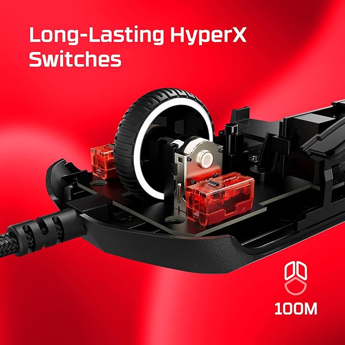 HyperX Pulsefire Haste 2 – Wired Gaming Mouse- Ultra Lightweight, 53g, 8000Hz Polling Rate, Precision Sensor, Hyperflex 2 Cable, Plug and Play – Black