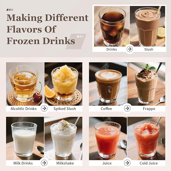 Slushy Machine for Home,6 Presets & Texture Control,Self Clean,No Ice Needed Frozen Drink Maker,Fast Freezing Margarita Machine,88oz Slushie Machine for Frappé,Milkshake, Smoothie,Frozen Cocktails