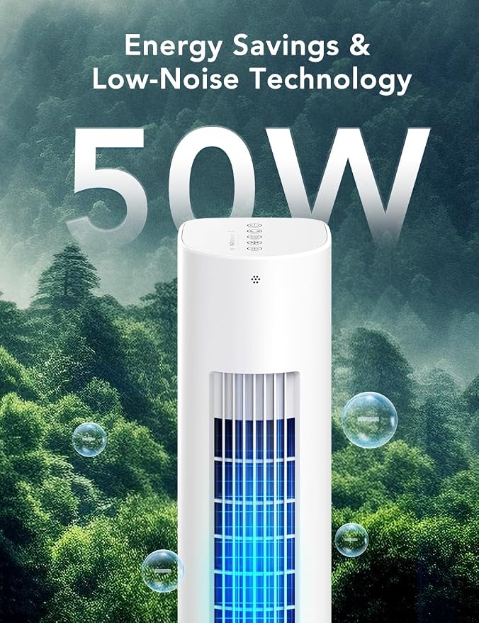 35 INCH Windowless Swamp Cooler Air Conditioner, Evaporative Air Cooler with Smart Timer for Auto-Off, w/Remote Control, Wider Oscillation, Cool Mode, Portable Air Conditioner for Bedroom Home Office