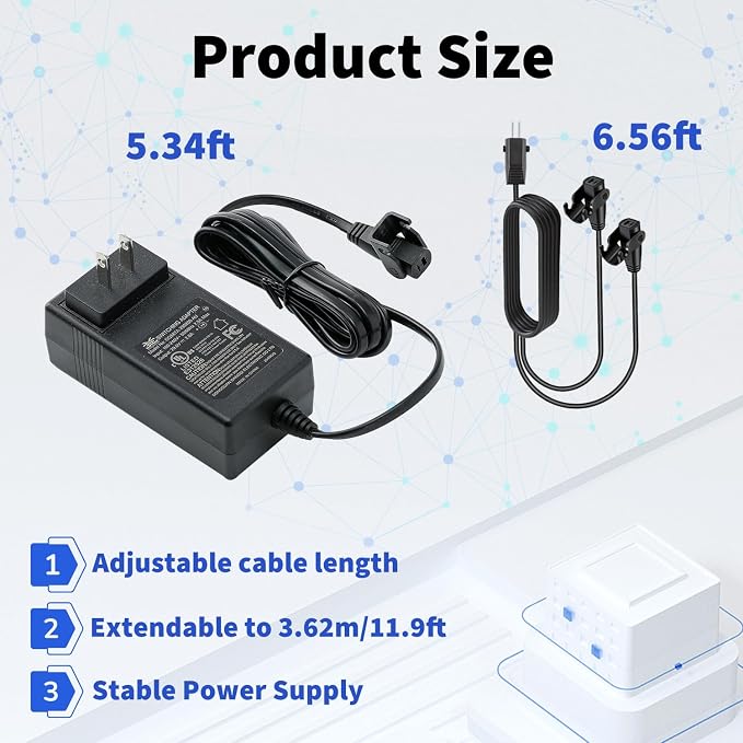 29V Recliner Power Supply with 2 Pin Splitter Lead Y Power Cable for Lift Chairs Electric Power Recliners and Adjustable Beds AC/DC Switching Power Supply Transformer