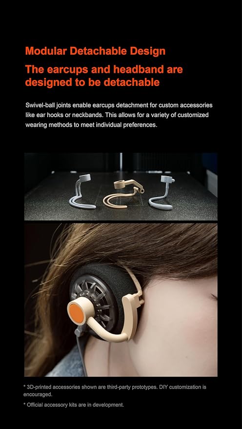 Moondrop Old Fashioned 40mm On-Ear Headphone with 0.78mm 2pin Open-Back Headphone (3.5mm Jack)