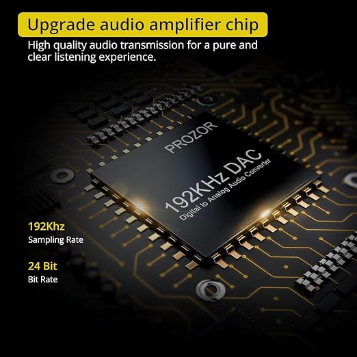 PROZOR 192KHz Digital to Analog Audio Converter Optical to RCA Adapter Upgrade Volume Adjustable DAC with Optical Cable, SPDIF TOSLINK to Stereo L/R & 3.5mm Jack Converters