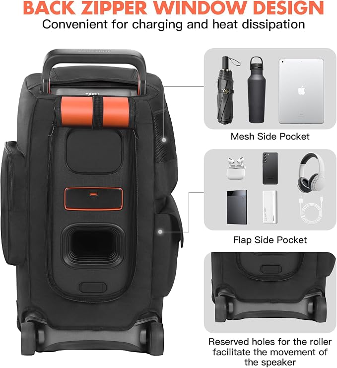 LEFOR·Z Speaker Case Compatible with JBL PartyBox 520,Bottomless Speaker Dust Cover Storage Bag Fits for JBL PartyBox 520 for Outdoor Travel,Portable Cover Only(Without Wheels and Pull Rod)