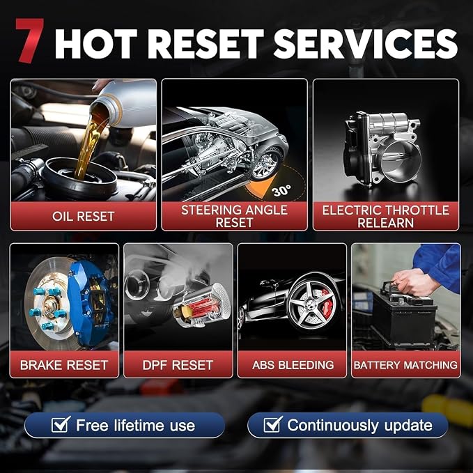 LAUNCH CRP123I V2.0 Elite OBD2 Scanner, 2026 Upgraded Diagnostic Scan Tool with 7 Reset, Oil/SAS/Throttle/Brake/BMS/DPF Reset/ABS Bleeding, Multi System Code Reader, Lifetime Free Update, FCA SGW
