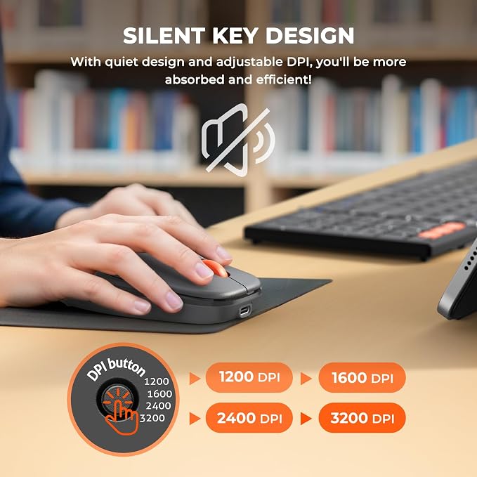 MEETION Foldable Keyboard and Mouse, Portable Folding Wireless Keyboard Mouse, Full Size Rechargeable 2.4G+Dual Bluetooth Keyboards for Business Travel, for Windows/Mac/iOS/Andriod, iPad/Laptop