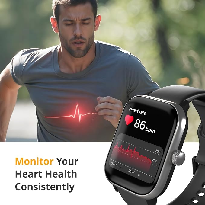 Spade & Co Health Smartwatch 4 - Smartwatch for Men & Women, Heart Rate, Sleep & SpO2 Monitor, Pedometer, Fitness Tracker, Answer/Make Calls IP68 Waterproof iOS & Android Compatible