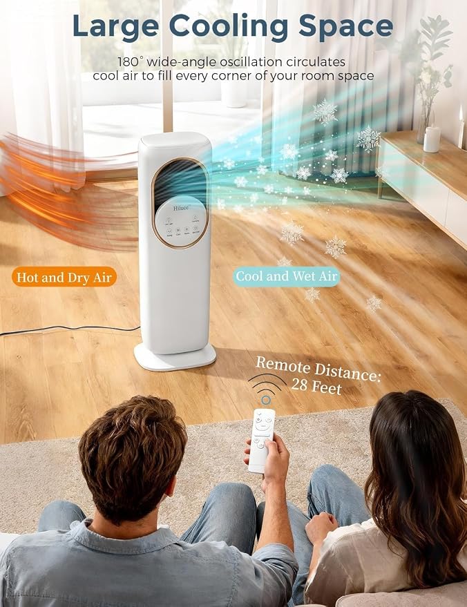 Hiluce Desk Fan+4-IN-1 Swamp Cooler Fan