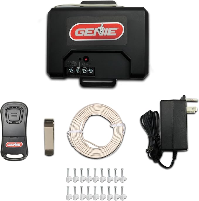Genie GIR1DR-R Universal Garage Door Opener Conversion Kit – Fixes Frequency Interference and Upgrades Most Brands to Intellicode Security, Black