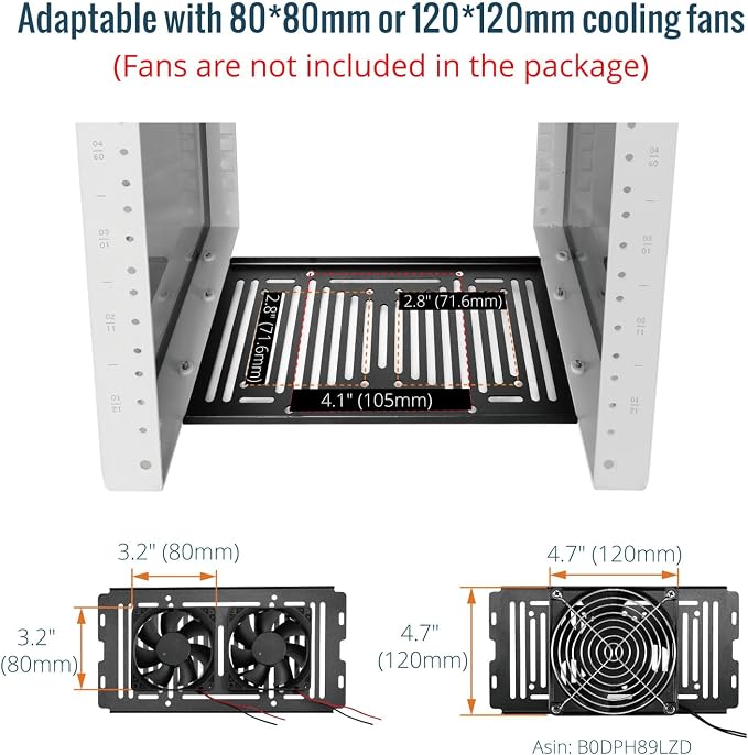 Tecmojo 4U Network Rack, 10 inch Mini Server Rack with 2 Side Translucent Panels & 2 Top Handles, 7.87 inch Deep, for 10 inch IT Equipment & A/V Devices, White