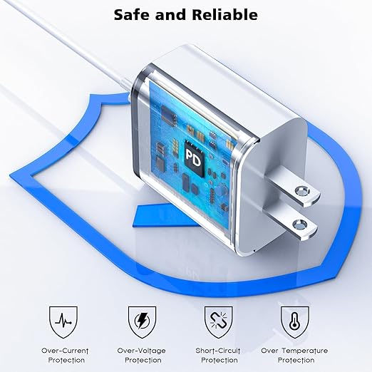 Fast Charger for iPhone 17/16 Charger,2 Pack USB C Wall Charging Block with 3FT USB-C to C Fast Charging Cable Cord PD Type-C Apple Adapter for iPhone 17/17 Pro/16/16e/16 Pro Max/15/iPad Pro/Air/Mini