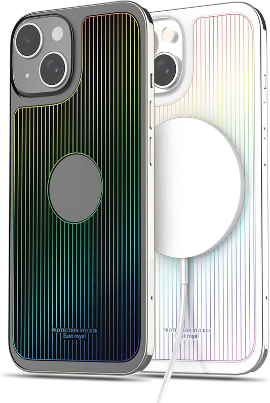 Protection sticker for Magsafe metal ring ,Compatible with Wireless Charging for iPhone 15 Plus/14 Plus/13 Pro Max/12 Pro Max/, Harm Blocker for Phone,5G Shield Reduction (Black White) 2 PCS