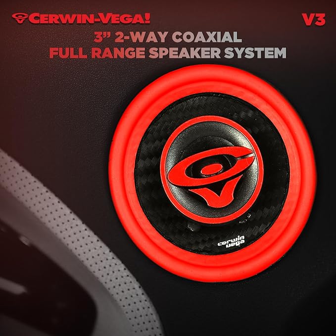 CERWIN-VEGA! V3 3.5" VEGA 2-Way 180 Watts 4 Ohm Coaxial Full Range Speakers(Pair)