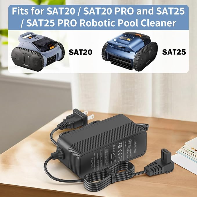 28V Charger for Robotic Pool Cleaner Compatible with Seauto/RERIOU/Zyerch/HISION SAT20 & SAT25 Robotic Pool Cleaner Adapter Charger
