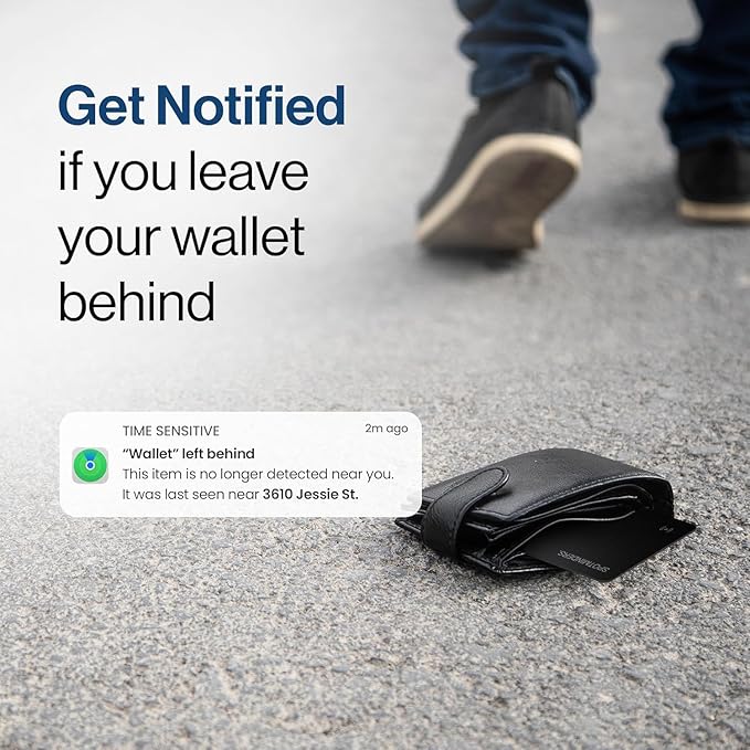 SPOTMINDERS Apple MFi Certified Wallet Tracker Card for Travel - Works with Apple Find My, IP68 Waterproof Rechargeable Tracking Card for Wallet Luggage Passport Purse - Ultra Slim 0.07in Item Finder