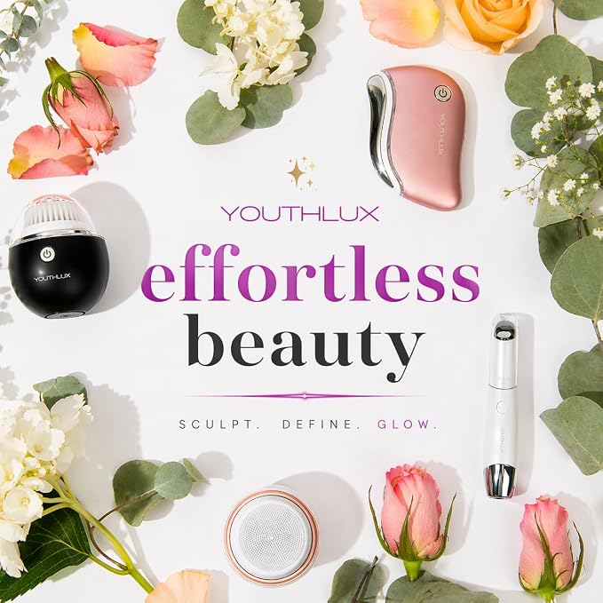 ProSculpt Heated Gua Sha Facial Massager – Electric Guasha Tool for Face Sculpting, Relaxation & Skincare | Soothing Vibration Facial Massage Tool with Contoured Design (White)