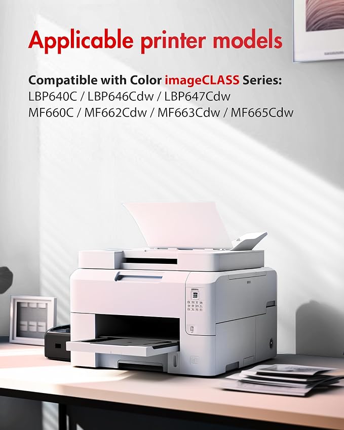 075H 075 Toner Cartridges Set MF665CDW Compatible Replacement for Canon 075H Toner Cartridge Set 075 to Work with Canon Color imageCLASS mf665cdw MF662Cdw MF663Cdw LBP646Cdw LBP647Cdw Printer