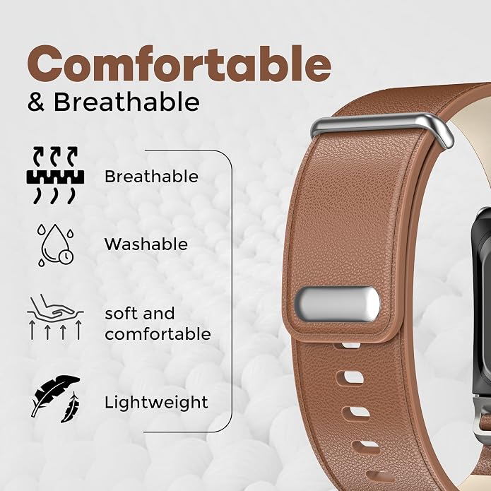 DADO Luxe Tapered Leather Replacement Band Compatible with WHOOP 5.0, One, Peak, and Life Fitness Tracker – Durable & Comfortable | Not for Whoop Gen 4