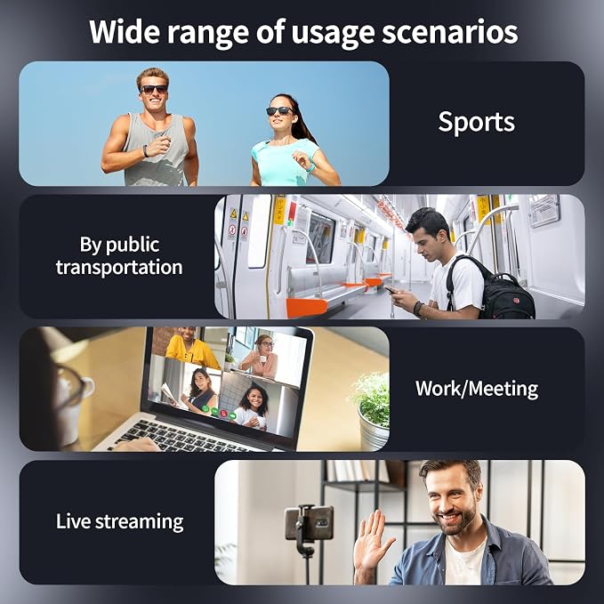 Neckband Bluetooth Headphones, Wireless Retractable Headset with Mic, IPX5 Sweatproof Earphones, Noise Cancelling Earbuds | 22H Playtime for Sports/Running/Driving (Black)