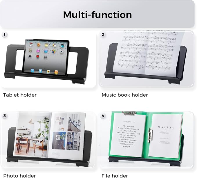 Electronic Keyboard Music Stand: Stable Plastic Professional Wide Thickened Music Book Holder Music Sheet Stand