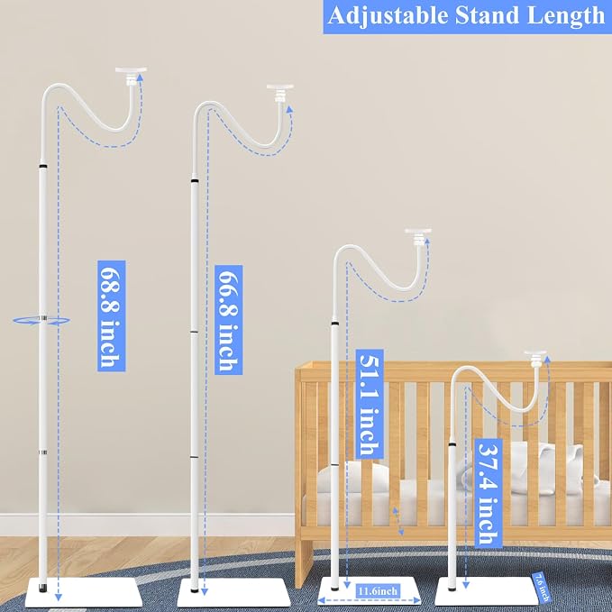 Baby Monitor Floor Stand Holder Mount Compactible for eufy E20,E21,E30, Indoor Cam S350,Spaceview E110, Spaceview pro E210,E220
