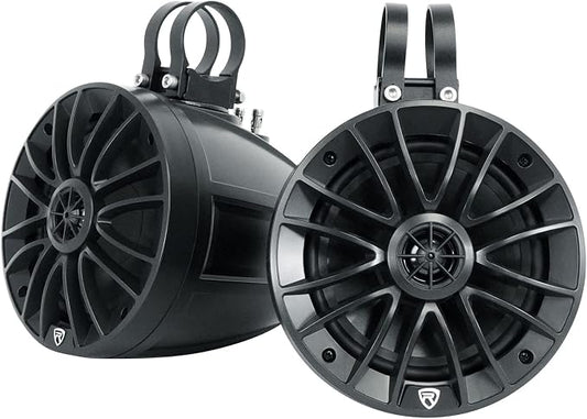 Rockville UT65B 400W 6.5" Marine Speakers, IPX6 Waterproof, Swivel Mount, True Coaxial Design, Perfect for UTV/ATV/Boat